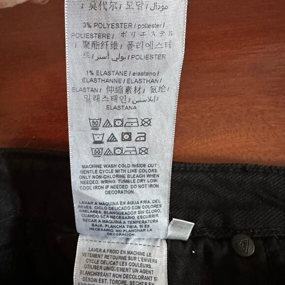 Guess Overdye Black 1981 Cutoff Denim Jean Shorts Raw Edge NWT 80s size 26 - Picture 14 of 16